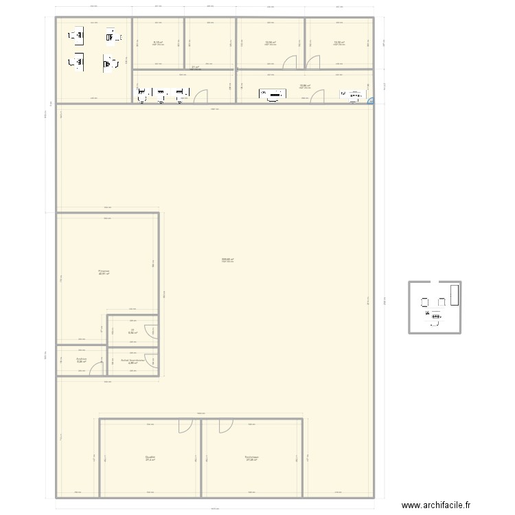Plan Open space V02. Plan de 0 pièce et 0 m2