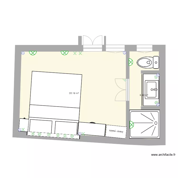 chambre 3. Plan de 