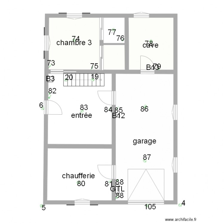 éclairage sous sol. Plan de 0 pièce et 0 m2