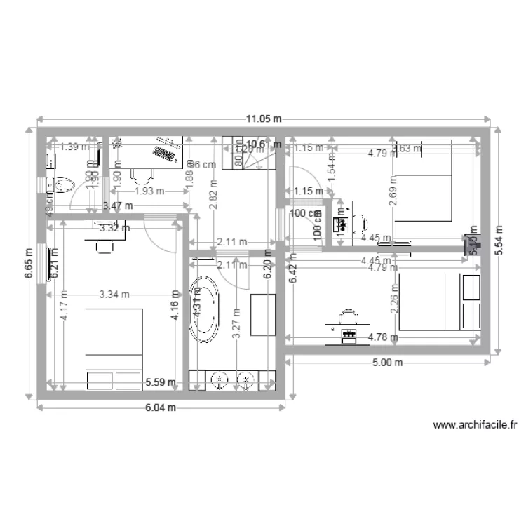 maison de campagne situation 1bis. Plan de 