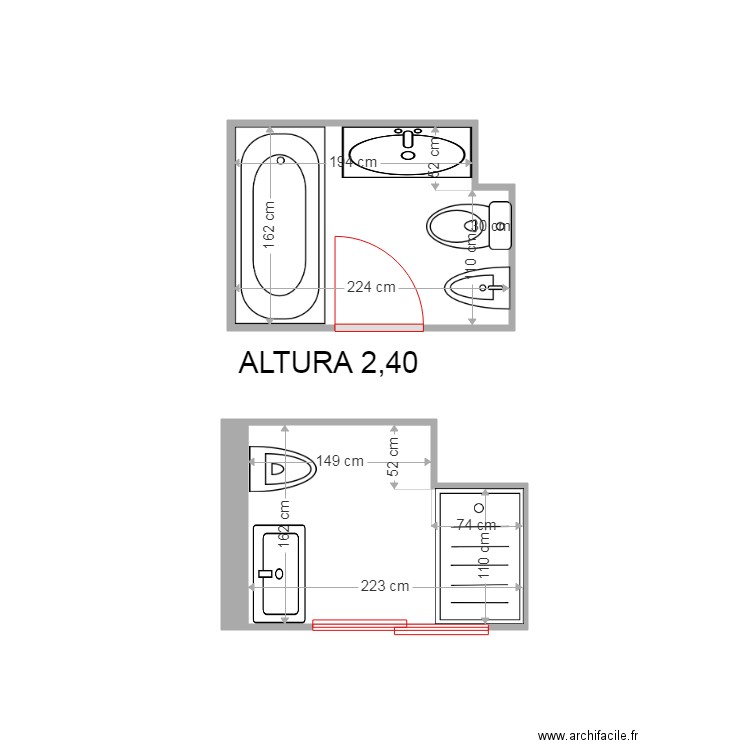 VICTORIA DOMINGUEZ BAÑO SUITTE. Plan de 0 pièce et 0 m2