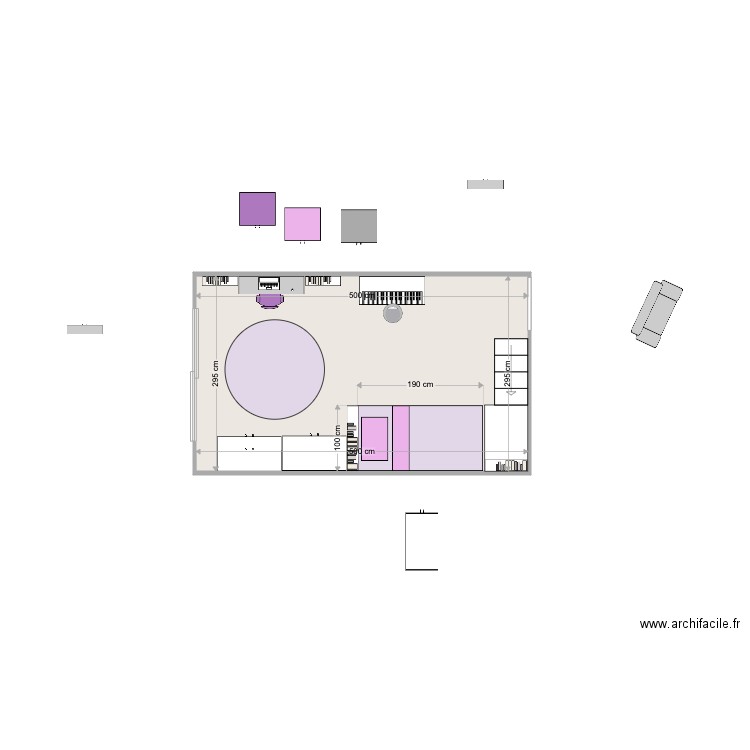 CHbre VIC 1. Plan de 1 pièce et 15 m2