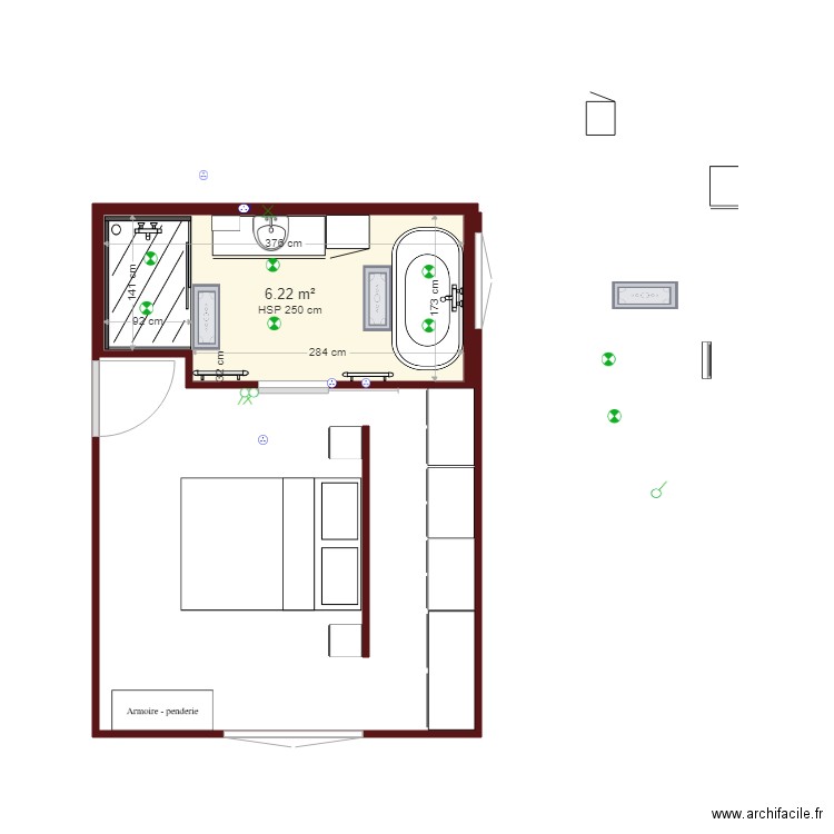 Plan salle de bain 2. Plan de 0 pièce et 0 m2