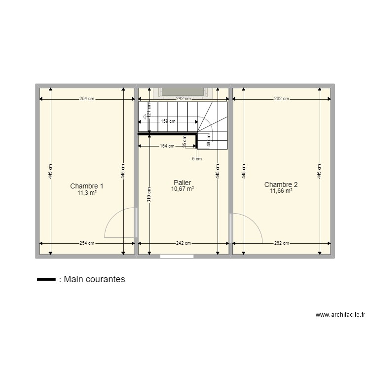 HERAULT à Le Breuil. Plan de 3 pièces et 34 m2