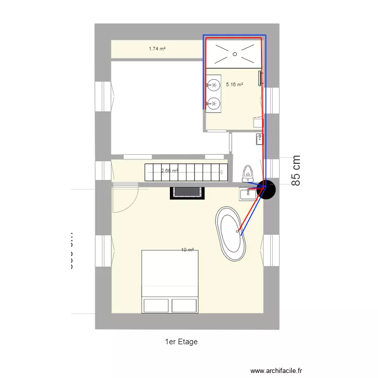 Plomberie 1er Etage. Plan de Plomberie 1er Etage. Plan de