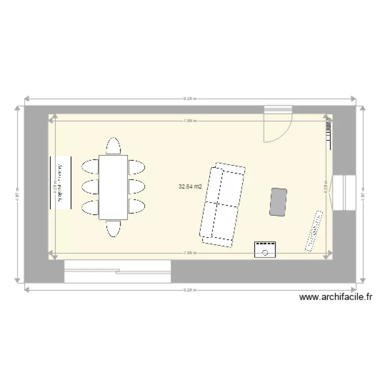 salle a manger. Plan de salle a manger. Plan de