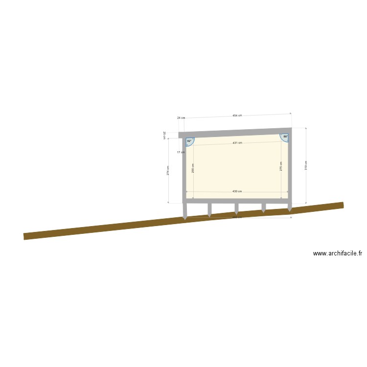 Plan de coupe. Plan de 0 pièce et 0 m2