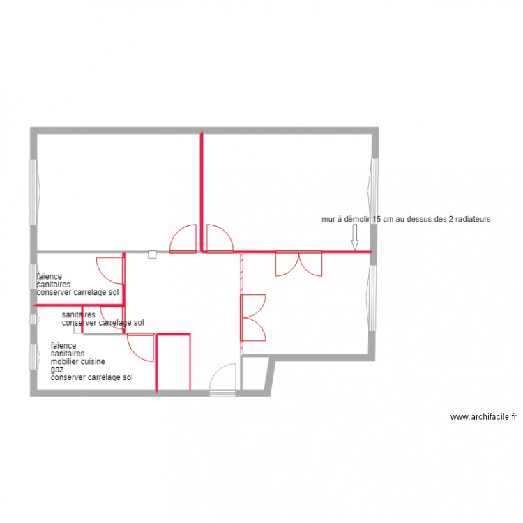 démolition carine renaudin. Plan de 0 pièce et 0 m2