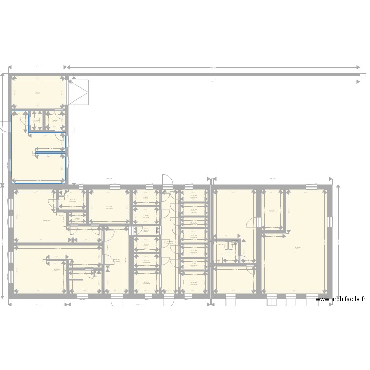 Faulbach2 avec façade. Plan de 0 pièce et 0 m2