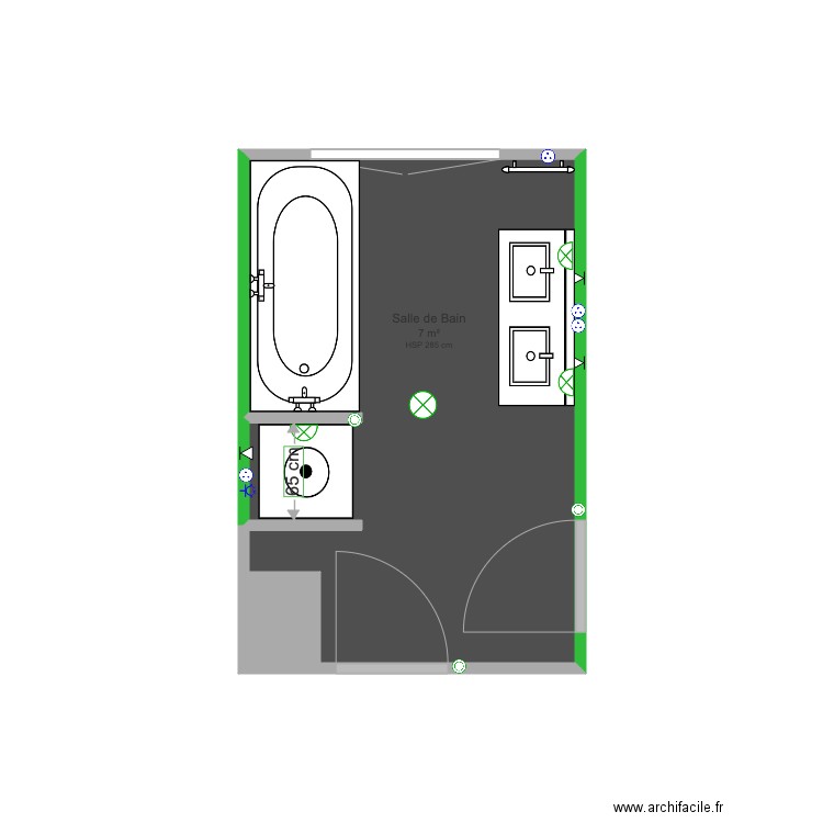 SDB CROUE. Plan de 0 pièce et 0 m2