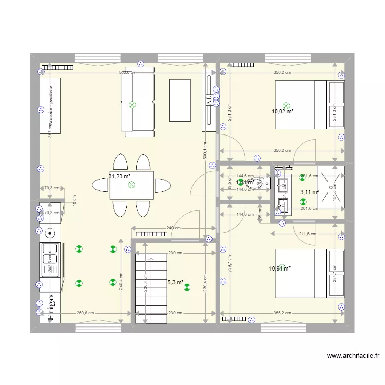 LAON R+1. Plan de 