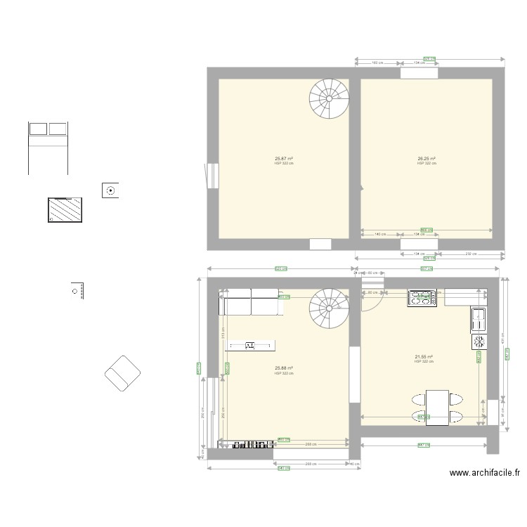 étage. Plan de 0 pièce et 0 m2