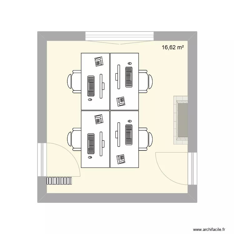 Bureau B109. Plan de 0 pièce et 0 m2 Bureau B109. Plan de 0 pièce et 0 m2