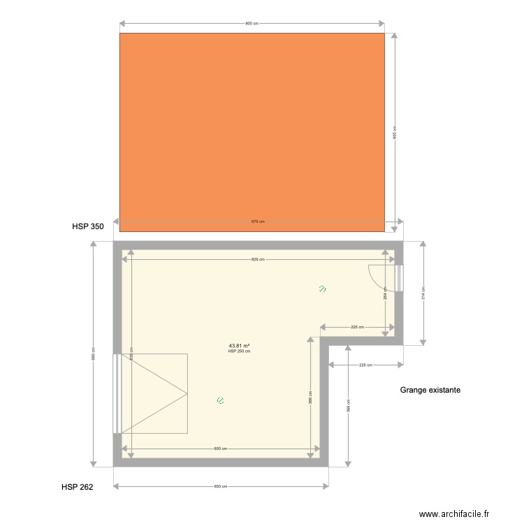 grange futur. Plan de 0 pièce et 0 m2