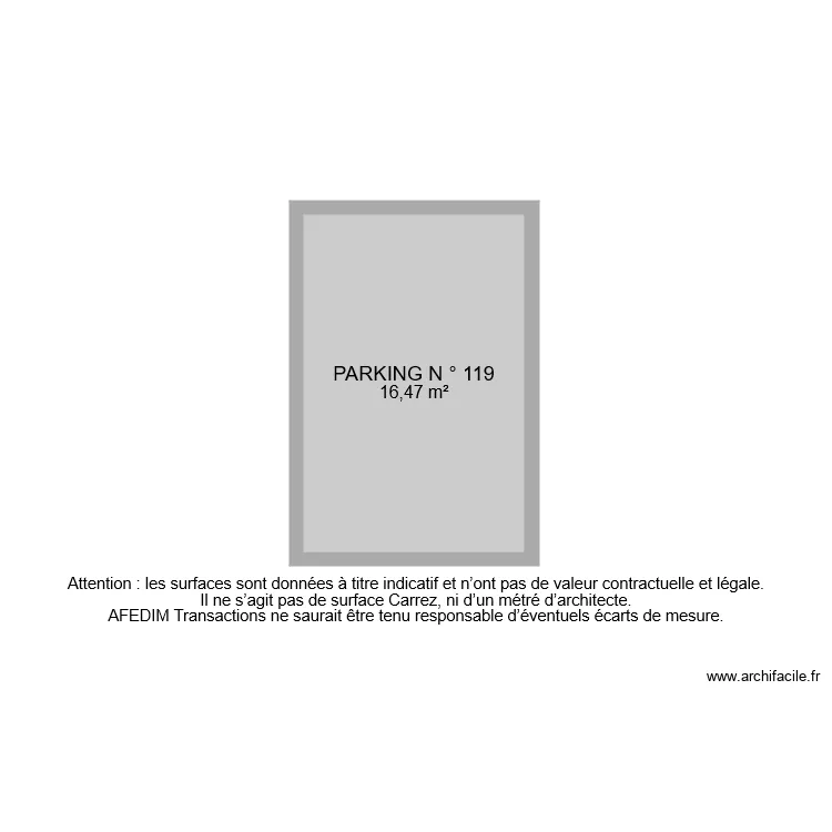 BI 6737 PARKING. Plan de 