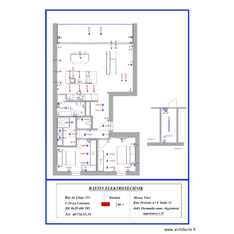 Meuse View Appartement  C19 . Plan de 0 pièce et 0 m2