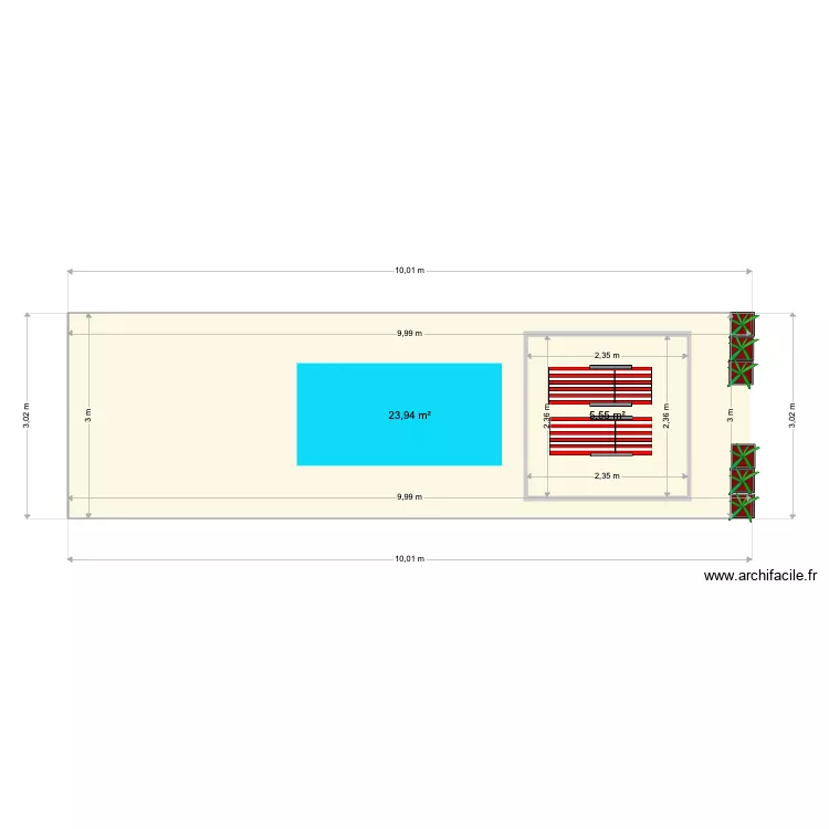 terrasse Marie Laure. Plan de 