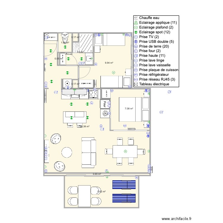 Santa Clara 2 avec implantation elec v ilot 3. Plan de 0 pièce et 0 m2