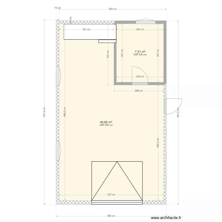 garage. Plan de 