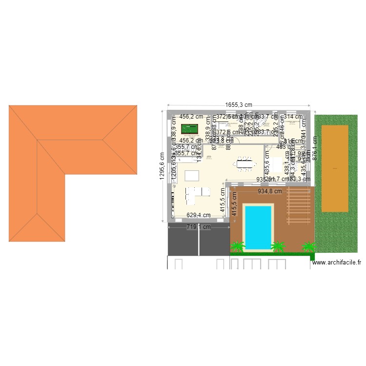 Nouveau plan iso 45 27/08/2022 BIS. Plan de 9 pièces et 221 m2