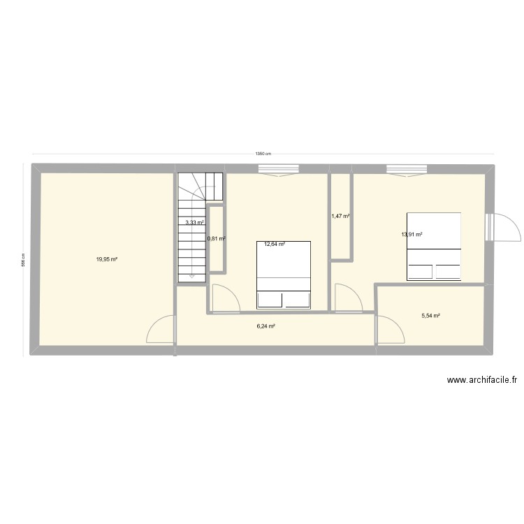 R-1 BY NAZO. Plan de 8 pièces et 64 m2