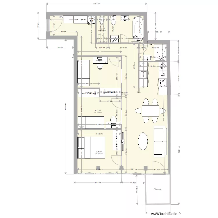 PLAN MEUBLE A 605. Plan de PLAN MEUBLE A 605. Plan de
