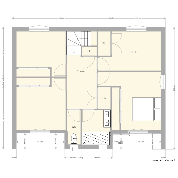 etat etage projet 1. Plan de 0 pièce et 0 m2
