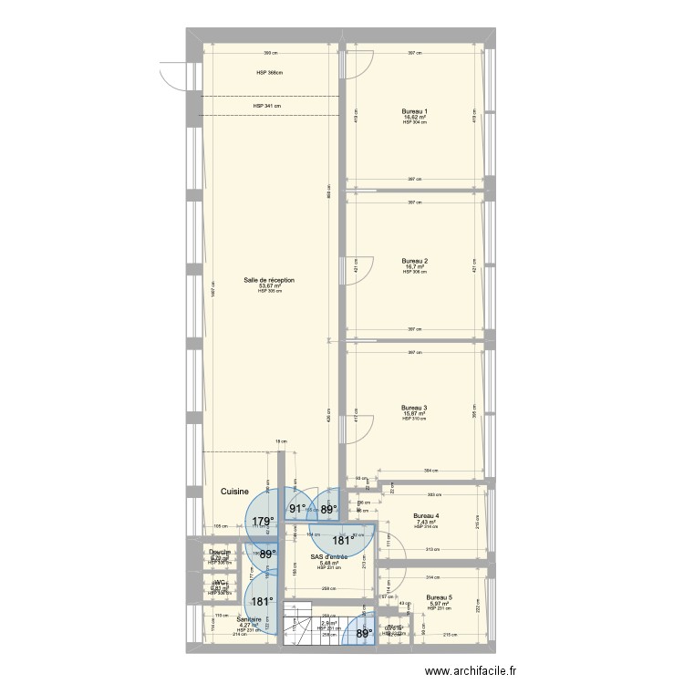 RDC EGLISE elisa . Plan de 25 pièces et 350 m2