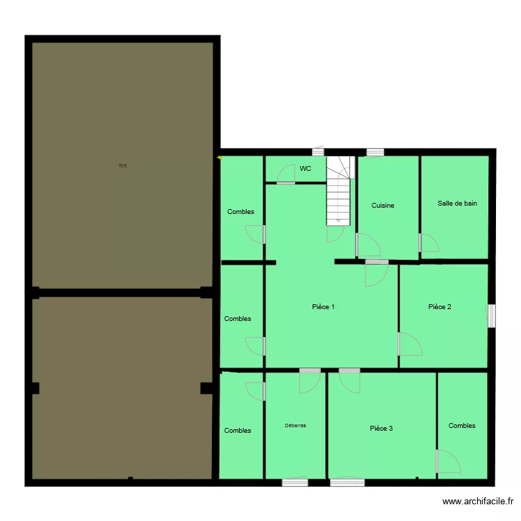 maison bayonne existant. Plan de 
