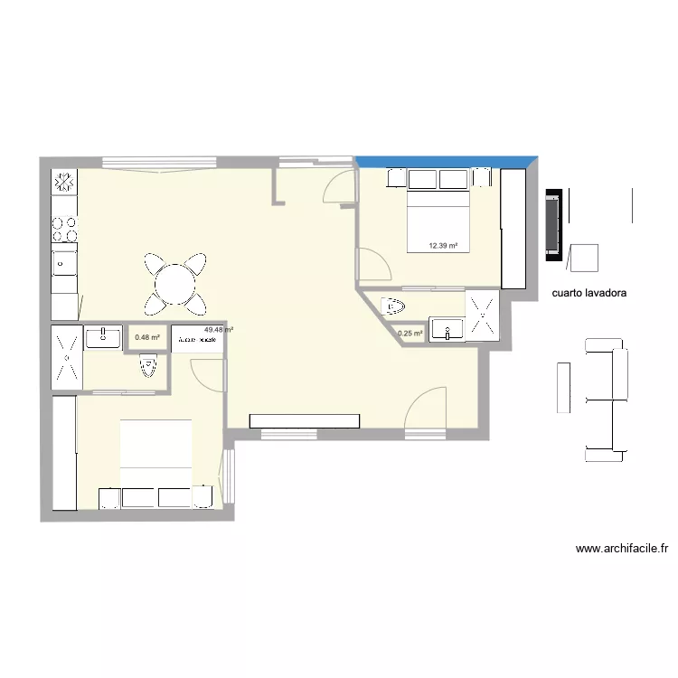 claudio Coello habitaci&oacute;n cocina. Plan de 
