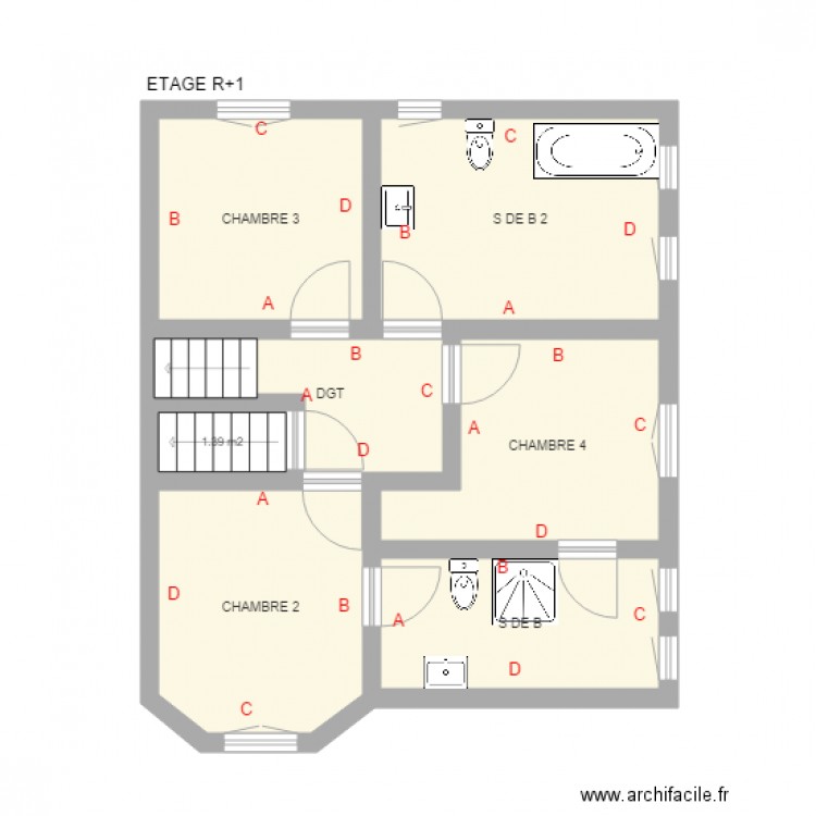 SELLIERE ETAGE. Plan de 0 pièce et 0 m2
