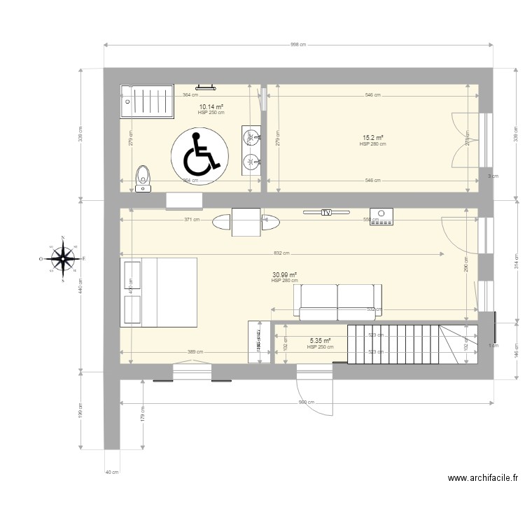 rdc chambre hote. Plan de 0 pièce et 0 m2