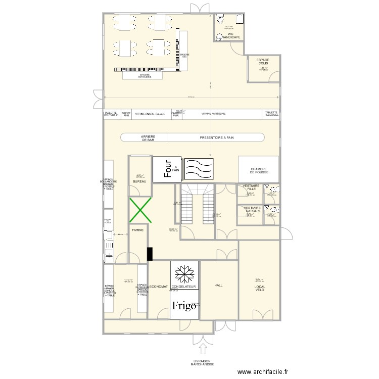 plan boulangerie bourguignon. Plan de 0 pièce et 0 m2