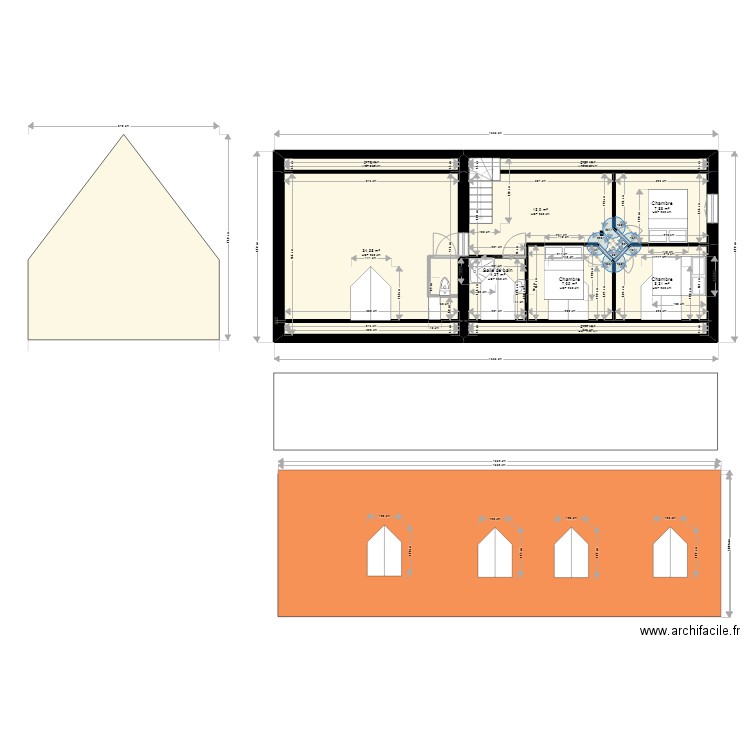 cedric 2. Plan de 9 pièces et 87 m2