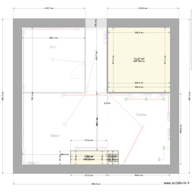 etage. Plan de 0 pièce et 0 m2