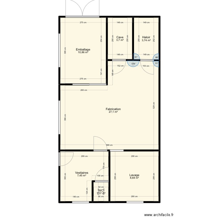 Villa Omnia rdc. Plan de 7 pièces et 63 m2