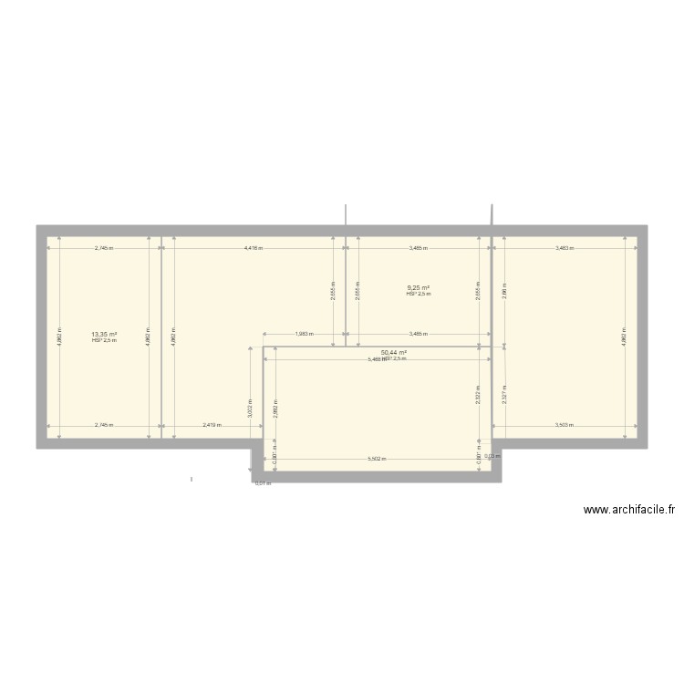 maisonnette 1. Plan de 3 pièces et 73 m2