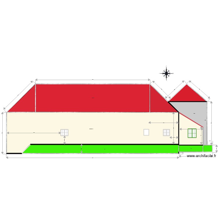 Façade  EST PCMI 5 2 . Plan de 0 pièce et 0 m2