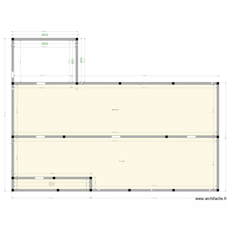plan maison m&eacute;nili&egrave;re VS. Plan de 