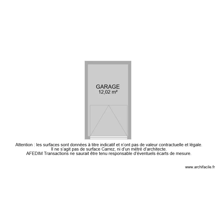 BI 7365 GARAGE. Plan de 