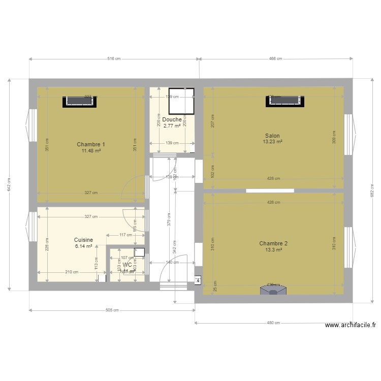 7 AS mars cuisine travaux agrandissement. Plan de 0 pièce et 0 m2