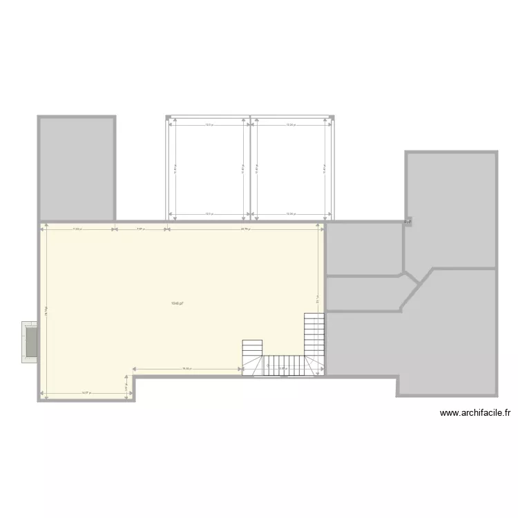 MODIFIÉ 2E 02 vide avec escalier. Plan de MODIFIÉ 2E 02 vide avec escalier. Plan de