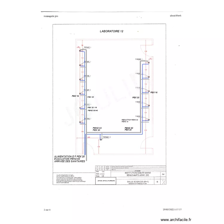 ST MARIE LABO 12. Plan de 