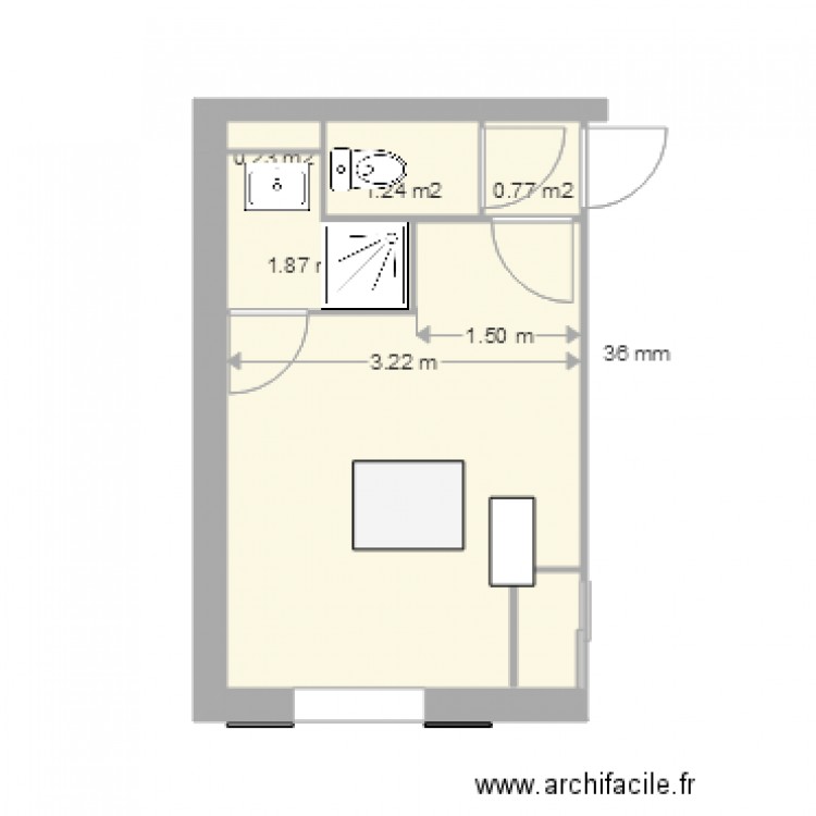 Douche RDC2. Plan de 0 pièce et 0 m2