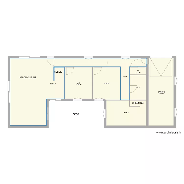PERROUSE MAISON U. Plan de 