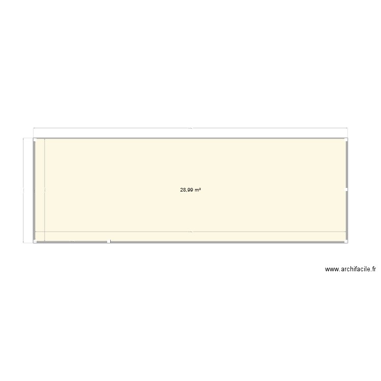 Thorens. Plan de 1 pièce et 29 m2