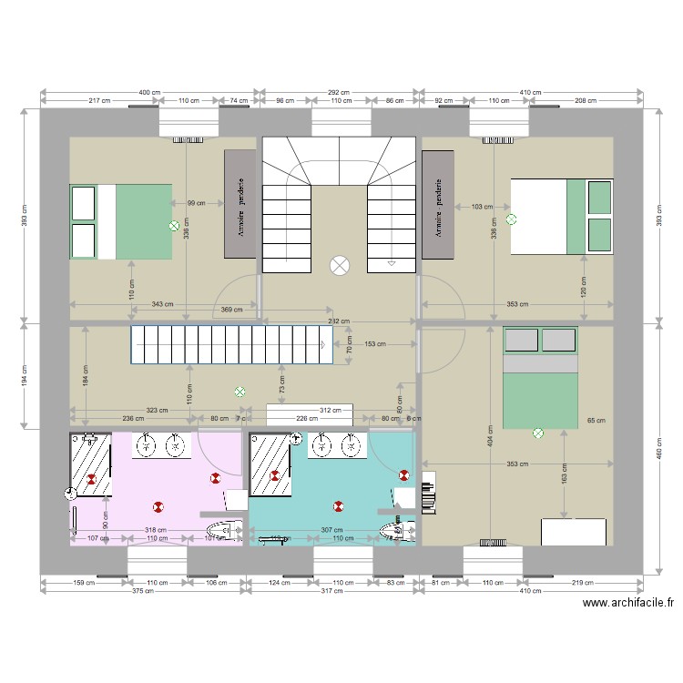 Plan Pham niveau 1 version escaliergf. Plan de 0 pièce et 0 m2