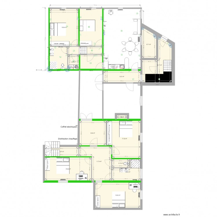 Benney 1er étage Juin 2017. Plan de 0 pièce et 0 m2