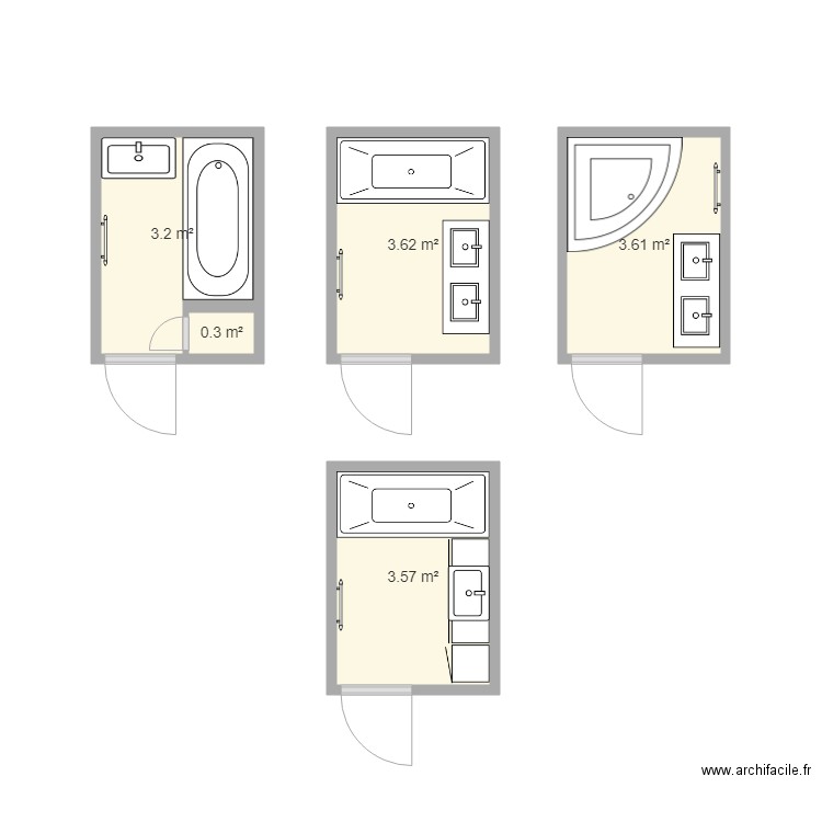 salle de bain 1. Plan de 0 pièce et 0 m2