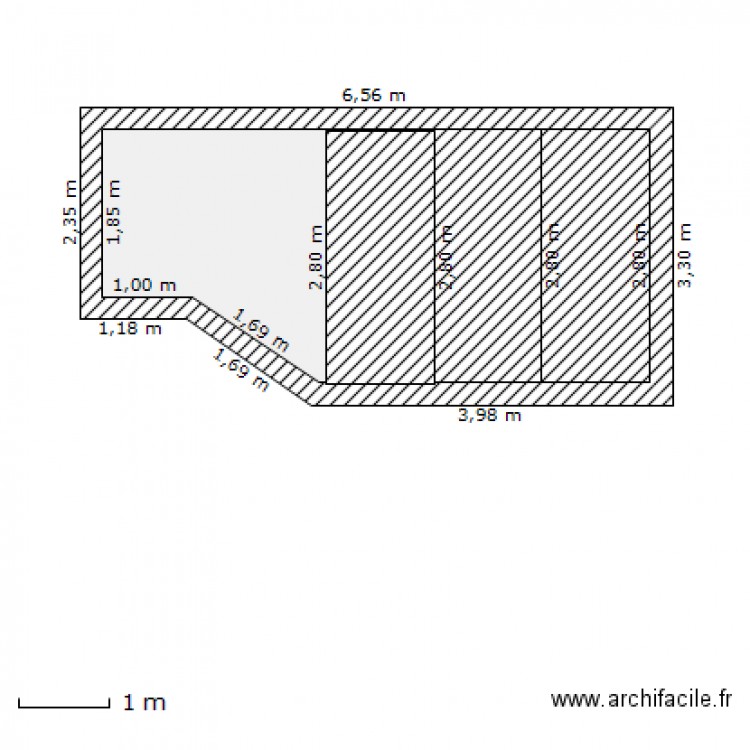 2014 BA13 CUISINE 5 DE 3ML PROFIL 18ML. Plan de 0 pièce et 0 m2